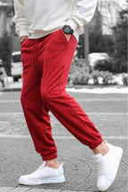 Bordo Basic Erkek Eşofman Altı - Bordo - 3