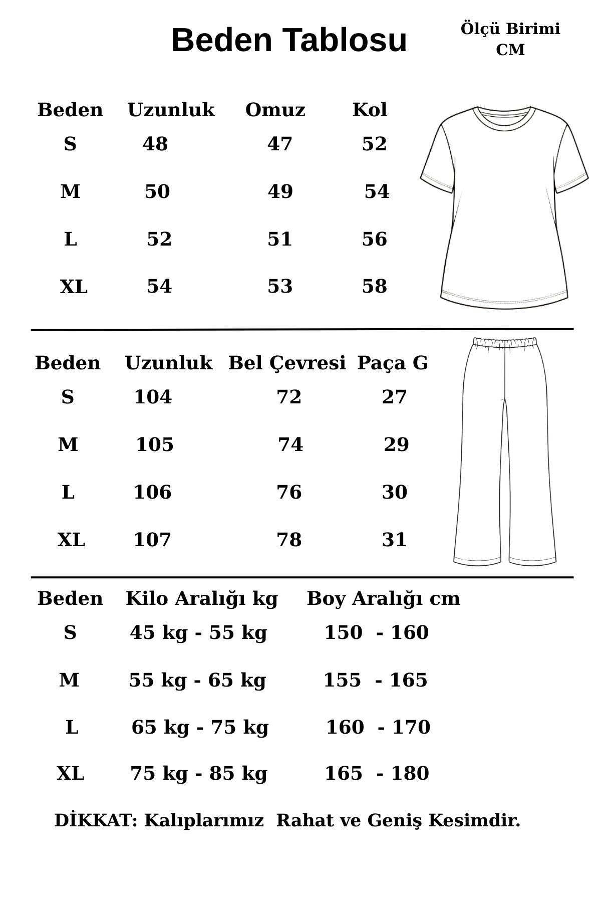 Kadin Modal Kisa Kollu Yüksek Bel Geni̇ş Paça Takim - Antasit Melanj - 4