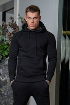 Erkek Esnek Kaliteli Spor Model Sweatshirt - Siyah - 3