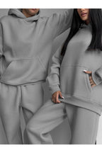 Unisex Oversi̇ze Çi̇ftleri̇n Kullanimina Uygun Eşofman Takimi ( Ürün 1 Takim) - Gri - 3