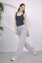 Kadin Fi̇ti̇lli̇ Kalin Askili Esnek Body Atlet - Antrasit Melanj - 4