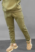 Erkek Basic Regular Fit Erkek Eşofman Altı - Haki Melanj - 1