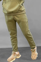 Erkek Basic Regular Fit Erkek Eşofman Altı - Haki Melanj - 1