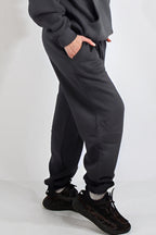 Oversize Bol Kesim Eşofman Altı Lastikli - Füme - 2