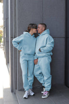 Unisex 3 İ̇pli̇k Şardonlu Çi̇ftleri̇n Kullanimina Uygun Jogger Eşofman Takimi (tekli̇) - Bebe Mavisi - 2