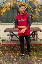 Erkek Kapşonlu Nakişli Oversi̇ze Kolej Sweatshi̇rt - HNMTA - 3