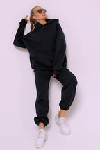Kadin 3 İ̇pli̇k İ̇çi̇ Pamuklu Kalin Jogger Eşofman Takimi - Lacivert - 3