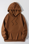 3 İ̇plik Düz Baskısız Bol Kesim Şardonlu Mevsimlik Okul Sweatshirt - Kahverengi - 1