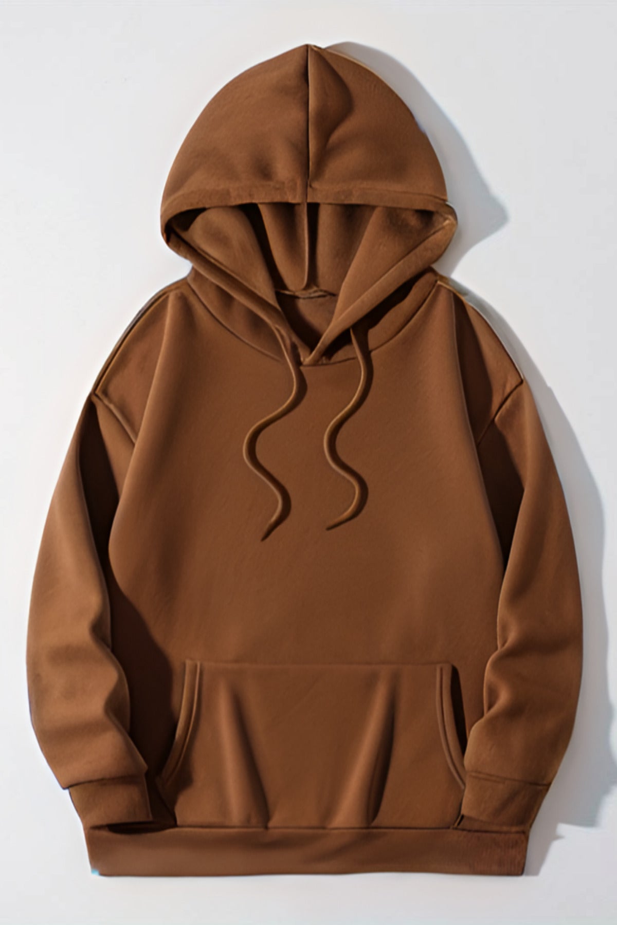 3 İ̇plik Düz Baskısız Bol Kesim Şardonlu Mevsimlik Okul Sweatshirt - Kahverengi - 1