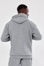 3iplik Bisiklet Yaka Kalın Sweatshirt Pamuklu - Gri - 4
