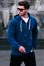 Saks Fermuarlı Kapüşonlu Erkek Sweatshirt - SAKS - 2