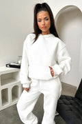 Efsane Oversize 3iplik Kalın Eşofman Takımı Unisex - Beyaz - 1