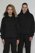Unisex 3 İ̇pli̇k Şardonlu Çi̇ftleri̇n Kullanimina Uygun Eşofman Takimi (tekli̇) - Siyah - 1