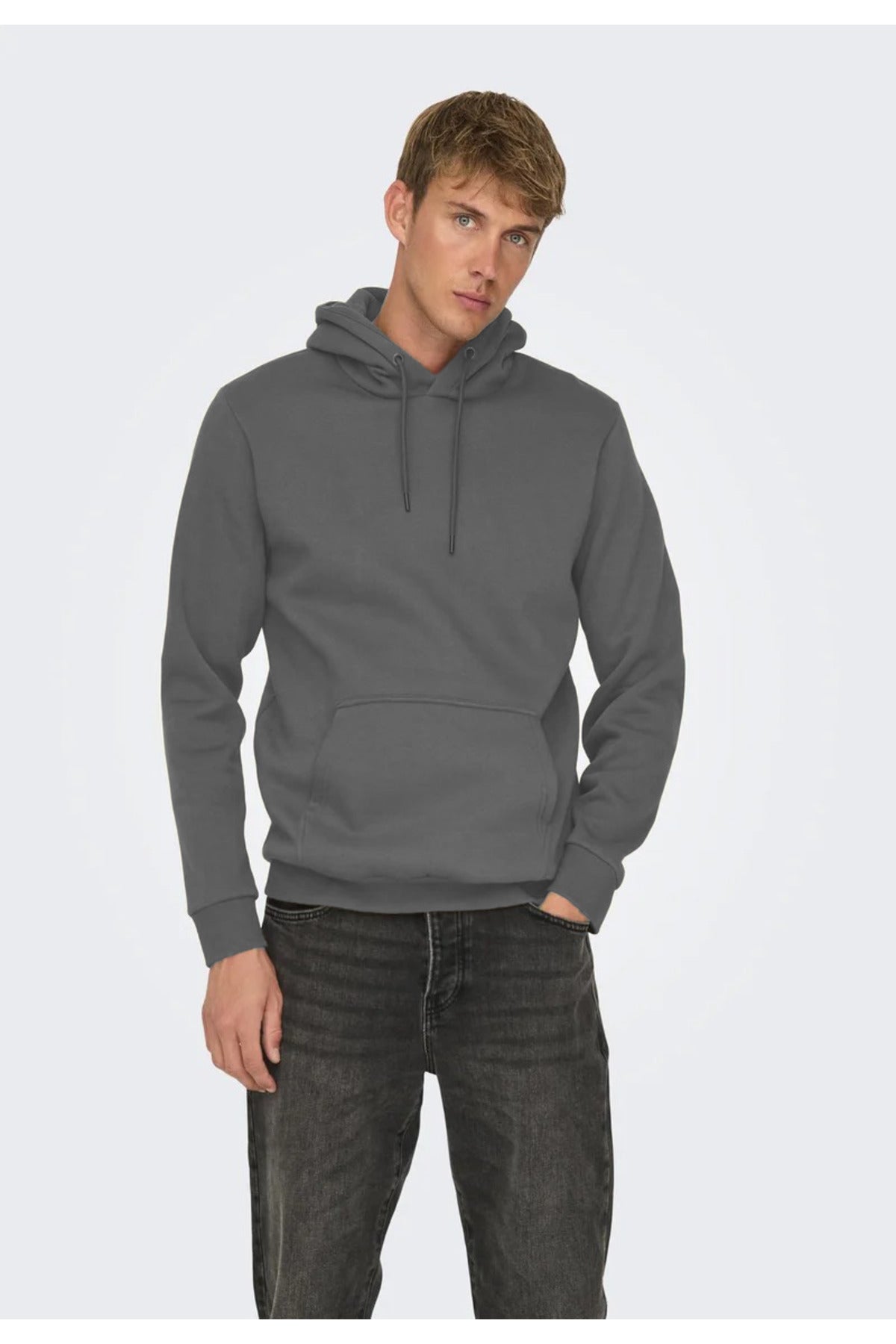 Erkek Genç Lise Boy Okul Sweatshirt - Füme - 2