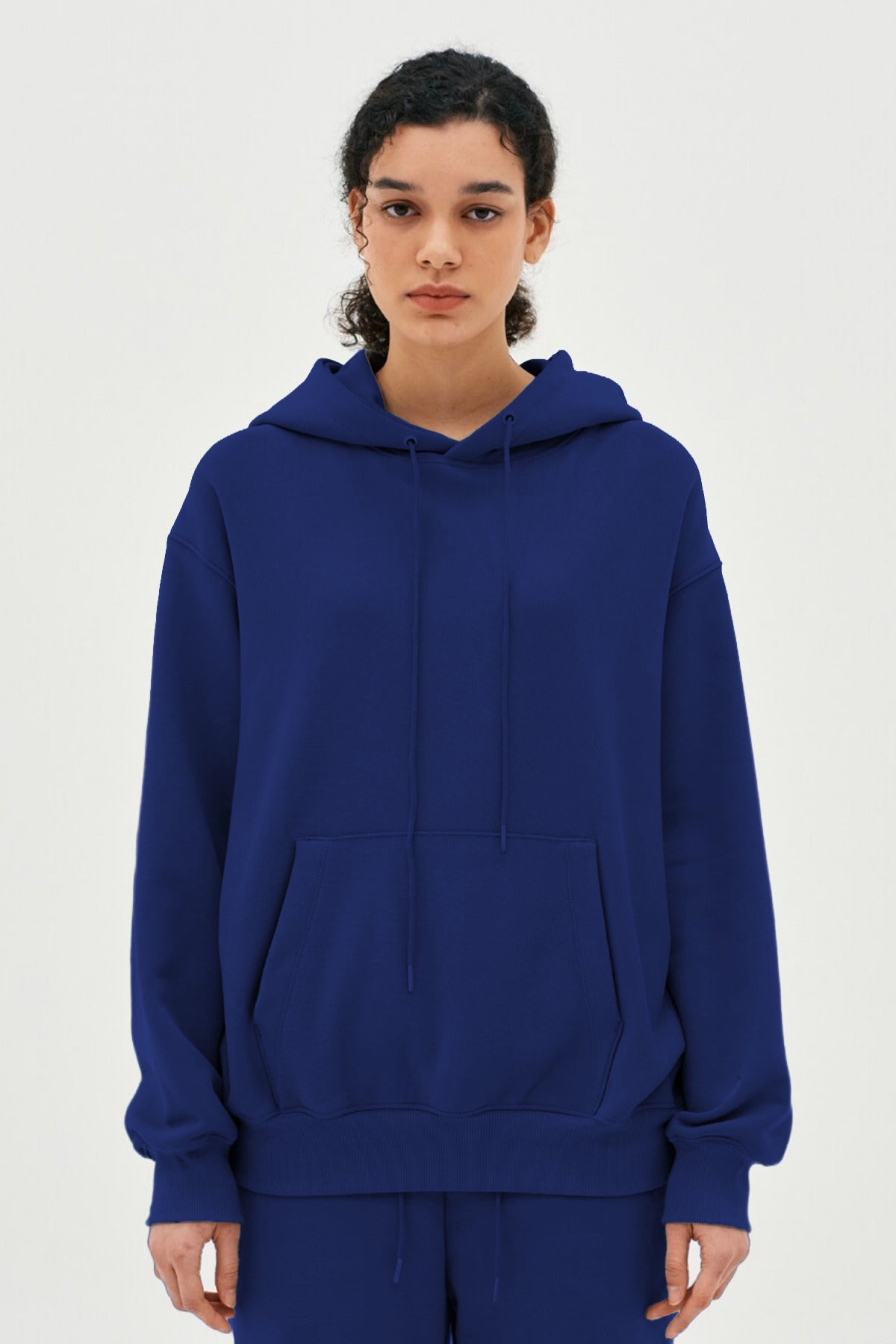 Unisex 3 İ̇pli̇k Şardonlu Oversi̇ze Çi̇ftleri̇n Kullanimina Uygun Eşofman Takimi (tekli̇) - Saks Mavi - 2