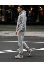 Erkek 3 İ̇pli̇k Kapüşonlu Jogger Lasti̇k Paça Eşofman Takimi - Grimelanj - 3