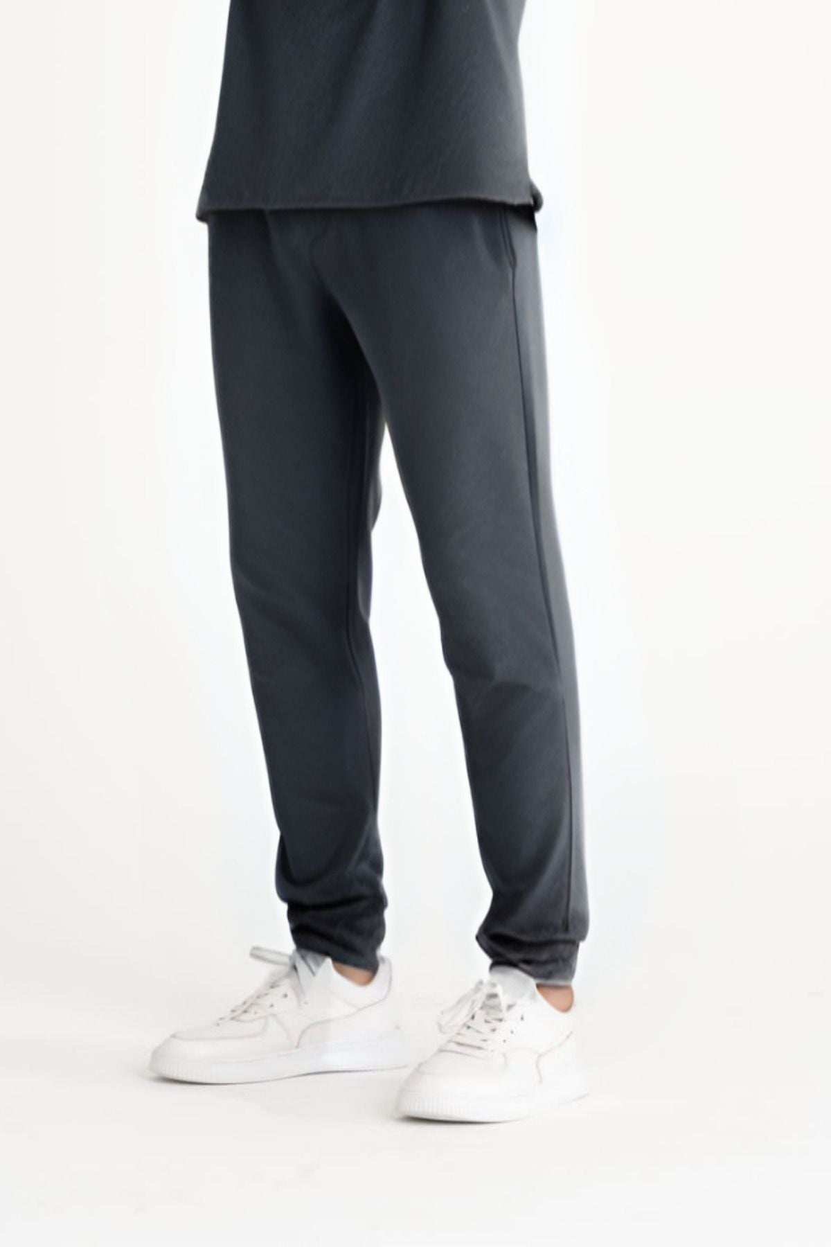 Erkek Günlük Rahat Beli Lastikli Pijama Altı - Füme - 1