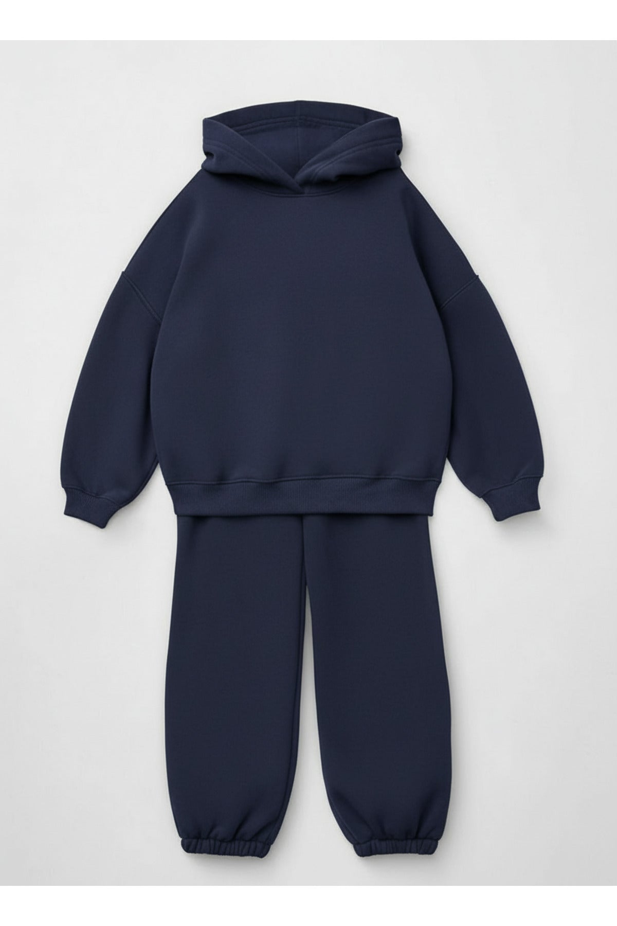 Çocuk Unisex 3 İ̇pli̇k Şardonlu Rahat Kesi̇m Kişlik Eşofman Takimi - Lacivert - 3