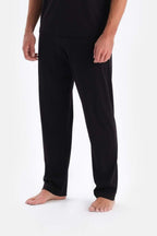 Erkek Relaxed Rahat Beli Lastikli Pijama Altı - Siyah - 2