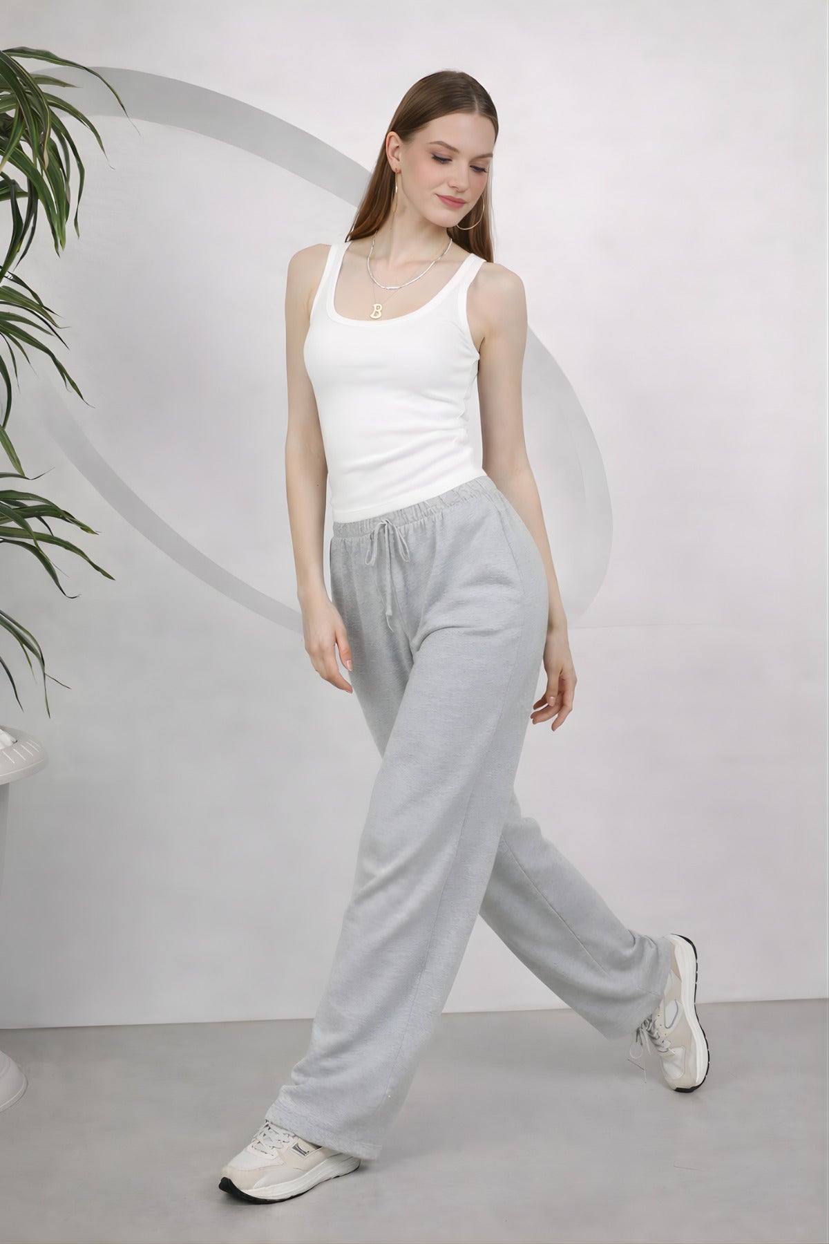 Kadin Fi̇ti̇lli̇ Kalin Askili Esnek Body Atlet - Beyaz - 4