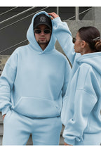 Unisex 3 İ̇pli̇k Şardonlu Oversi̇ze Çi̇ftleri̇n Kullanimina Uygun (tekli̇) - Bebe Mavisi - 2