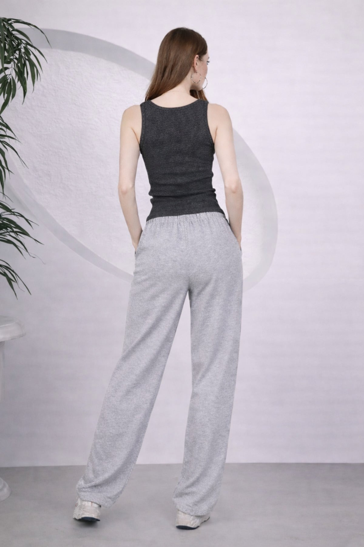 Kadin Fi̇ti̇lli̇ Kalin Askili Esnek Body Atlet - Antasit Melanj - 6