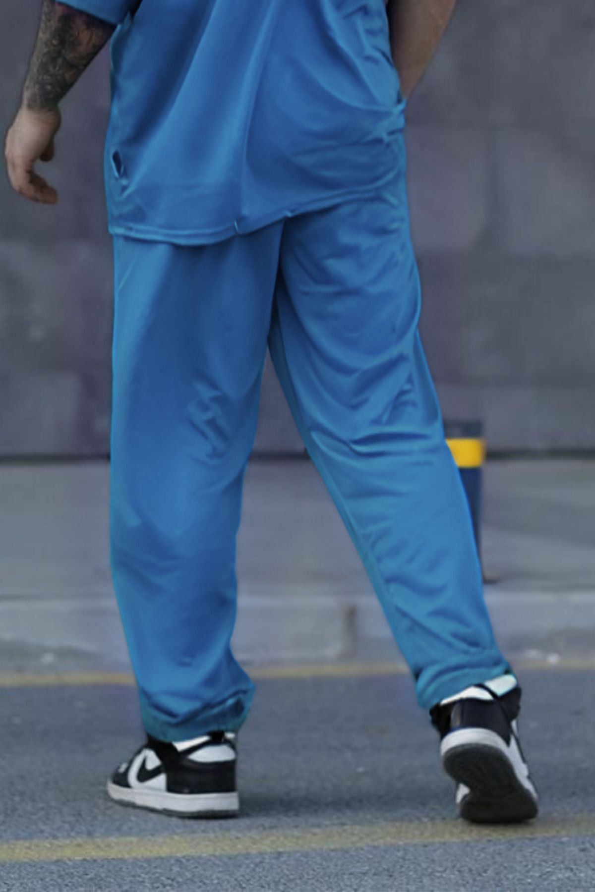Erkek Penye Rahat Beli Lastikli Pijama Altı - İndigo - 3
