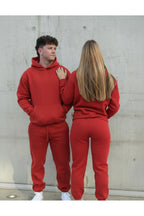 Unisex Çi̇ftlere Özel 3 İ̇pli̇k Şardonlu Eşofman Takimi - Kırmızı - 3