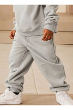 Unisex Anne Baba Çocuk 3 İ̇pli̇k Şardonlu Eşofman Takimi Kombi̇ni̇ (tekli̇ Ürün) - Gri Melanj - 3