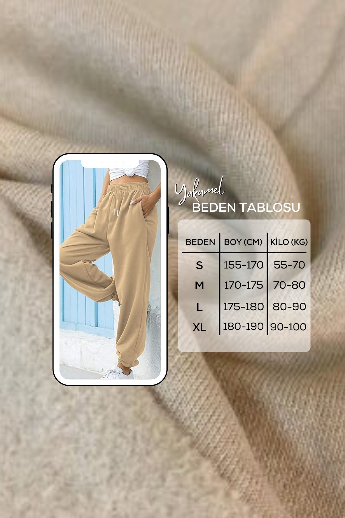 Kadın Bej/beige Jogger Eşofman Altı - Bej - 5