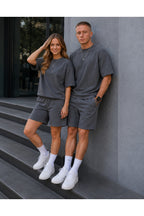Unisex Kadın Erkek Oversize 2 İ̇plik Pamuklu Modal Penye Premium Rahat Kalıp Yazlık Yeni Sezon Şortlu Takım (tekli̇) - Füme - 4