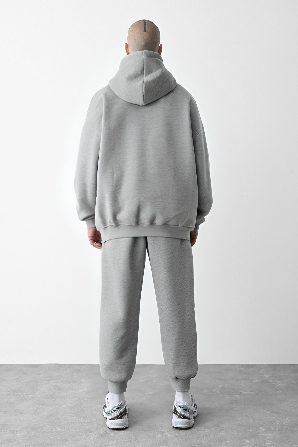 Erkek Oversi̇ze Jogger Gri̇ Eşofman Takimi - Gri - 2
