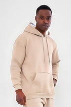 3iplik Bisiklet Yaka Kalın Sweatshirt Pamuklu - Krem - 2