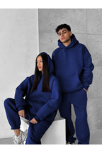 Unisex Oversi̇ze Çi̇ftleri̇n Kullanimina Uygun Eşofman Takimi ( Ürün 1 Takim) - Saks Mavi - 2