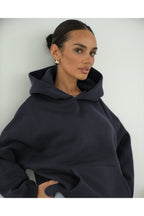 Basic Baskısız Düz Okul Sweatshirt - Füme - 1