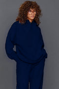 Kadın Spor Ve Günlük Mevsimlik Trend Model Sweatshirt - Lacivert - 1