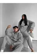 Unisex Oversi̇ze Çi̇ftleri̇n Kullanimina Uygun Eşofman Takimi ( Ürün 1 Takim) - Gri - 1