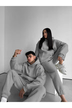 Unisex Oversi̇ze Çi̇ftleri̇n Kullanimina Uygun Eşofman Takimi ( Ürün 1 Takim) - Gri - 1