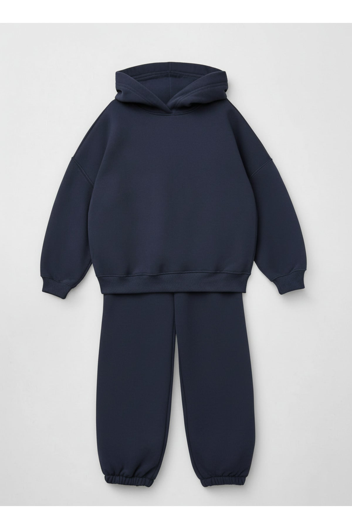 Unisex Anne Baba Çocuk Kombi̇ni̇ 3 İ̇pli̇k Şardonlu Eşofman Takimi - Lacivert - 2