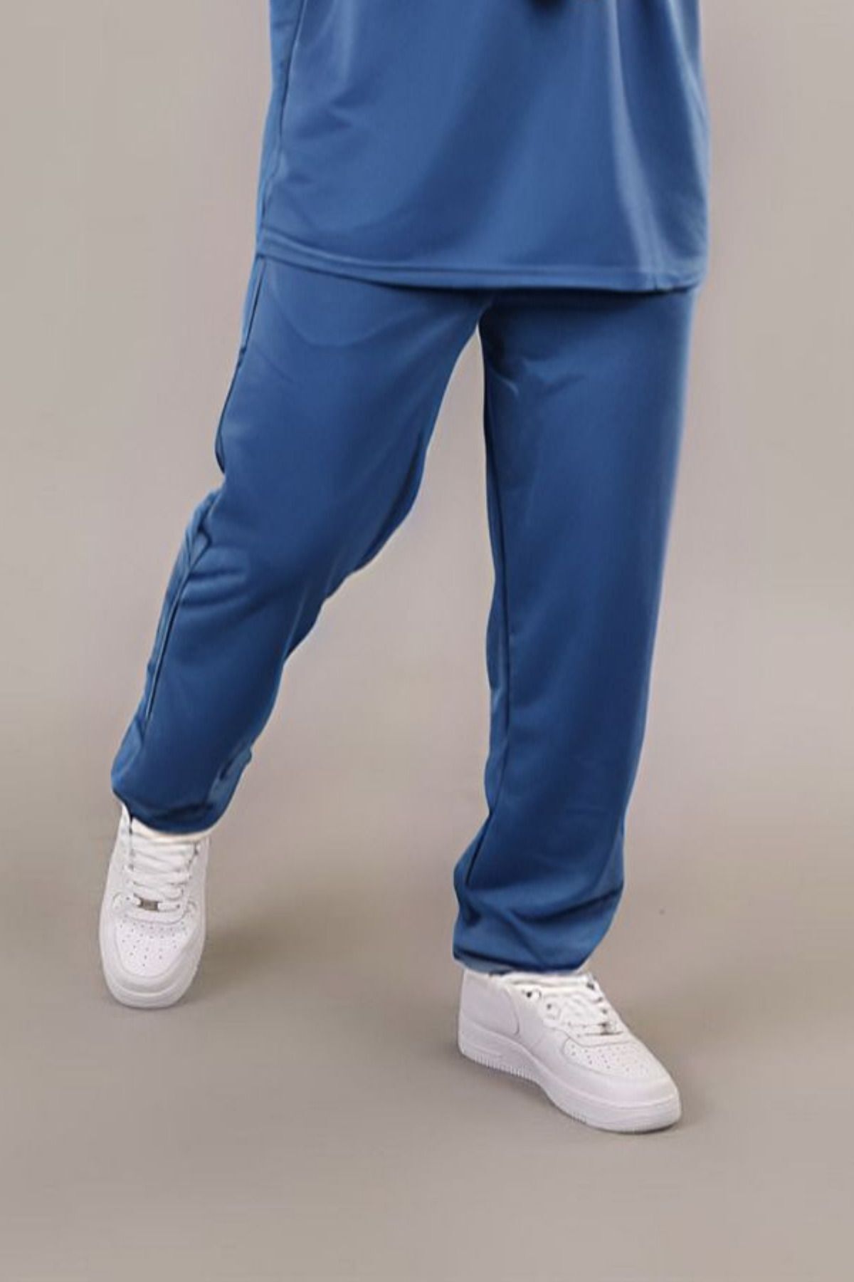 Erkek Penye Rahat Beli Lastikli Pijama Altı - İndigo - 1