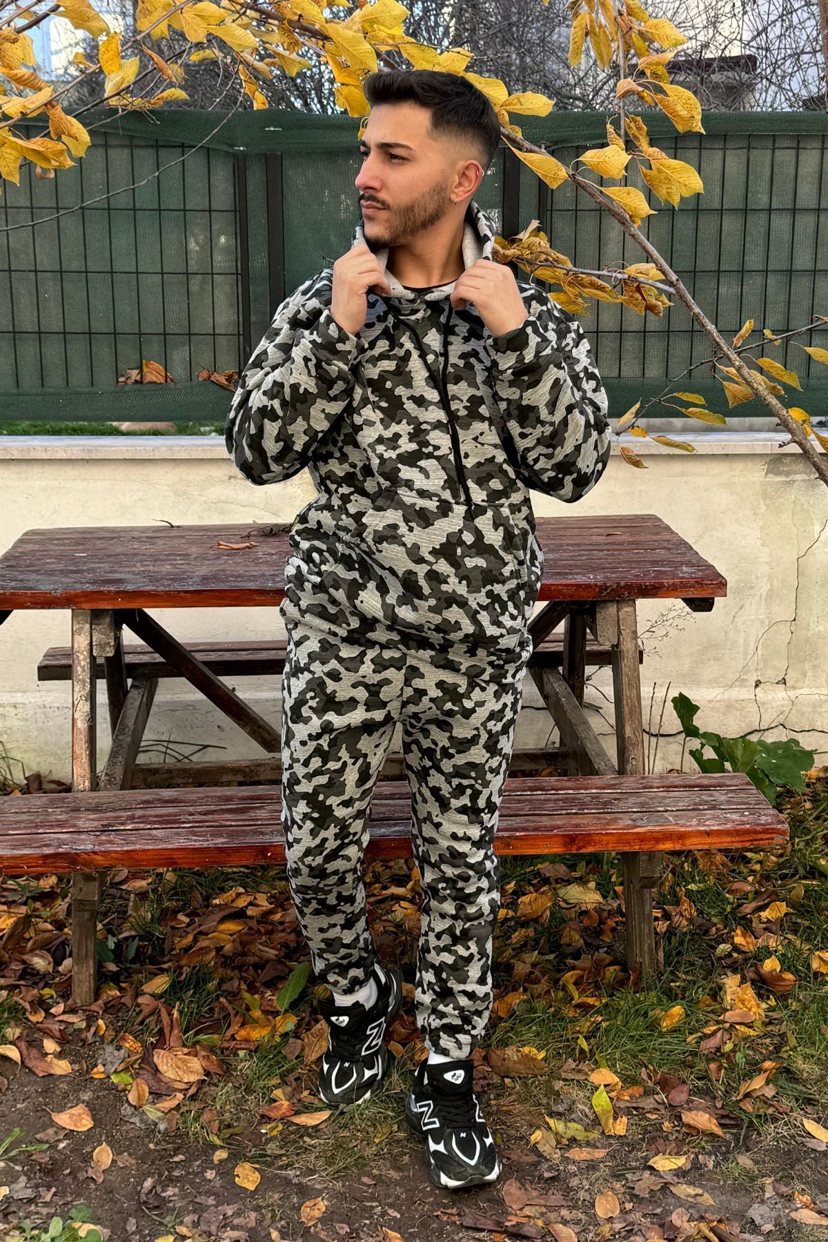 Efsane Oversize 3iplik Kalın Eşofman Takımı Unisex - Kamuflaj - 1