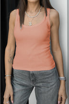 Kadin Fi̇ti̇lli̇ Esnek Kalin Askili Ti̇şört Atlet Body - Pembe - 3