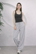 Kadin Fi̇ti̇lli̇ Kalin Askili Esnek Body Atlet - Füme - 1