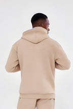 3iplik Bisiklet Yaka Kalın Sweatshirt Pamuklu - Krem - 4