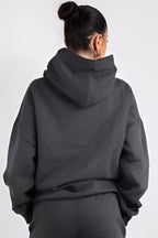 Kapuşonlu 3 İplik Sweatshirt - Füme - 3