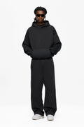 Erkek Oversize Kalıp Bol Baggy Eşofman Takımı - Siyah - 1