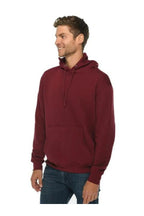 Unisex Bordo Baskısız Kanguru Cepli Kapüşonlu 3 İ̇plik Şardonlu Sweatshirt Oversize Hoodie - Bordo - 4