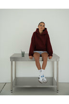 Basic Baskısız Düz Okul Sweatshirt - Bordo - 4