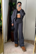 Kadin Casual Bomber Takim - Füme - 1