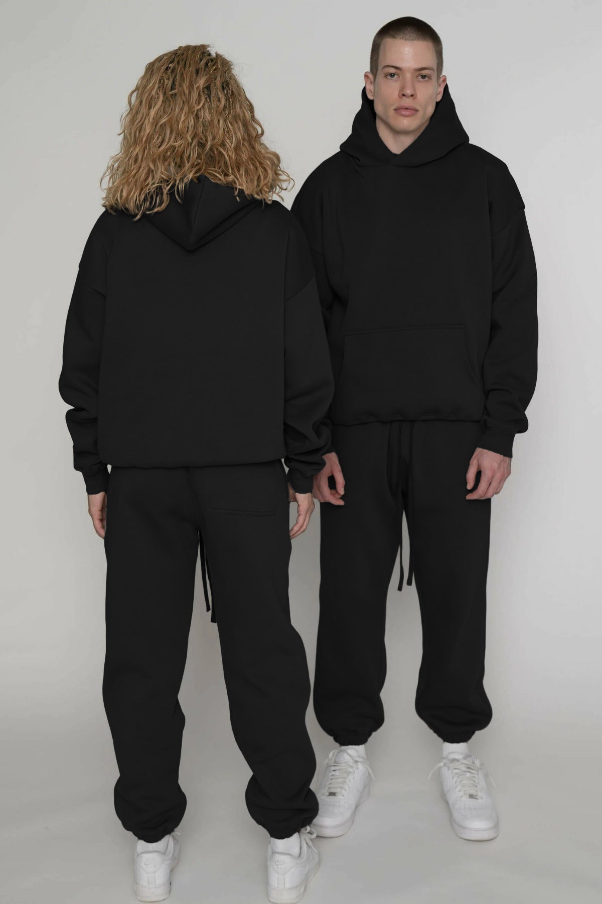 Unisex 3 İ̇pli̇k Şardonlu Çi̇ftleri̇n Kullanimina Uygun Eşofman Takimi (tekli̇) - Siyah - 4